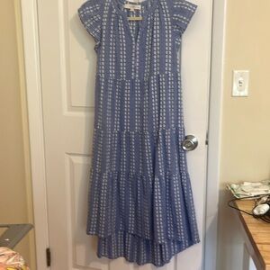 Loft blue white dress
